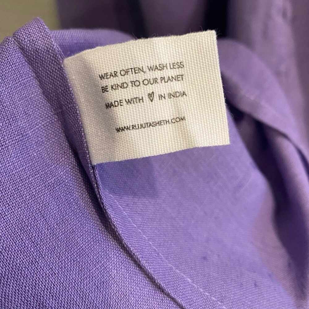Sleeveless Purple Maxi Dress with Cross-Back Detail - Picture 7 of 8